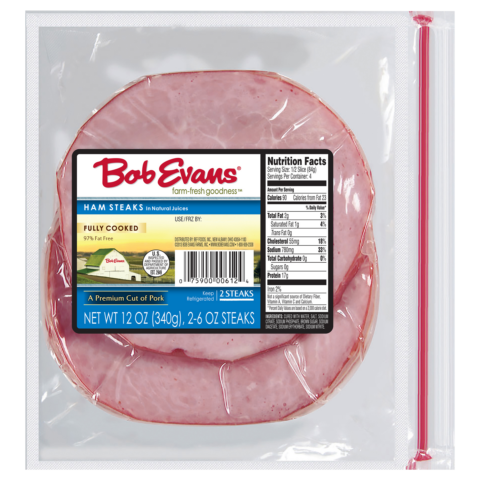 Bob Evans Fully Cooked Ham Steaks, 2 Pack