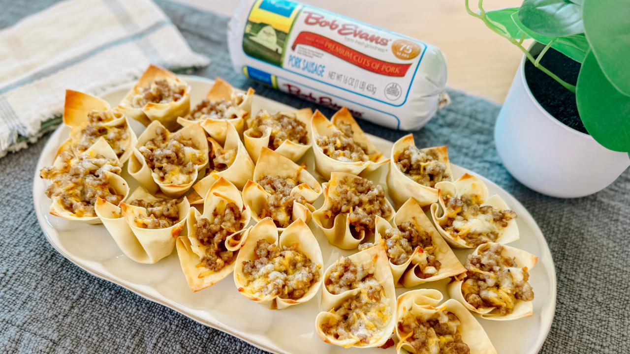 Sausage Wonton Cups Recipe | Bob Evans Farms