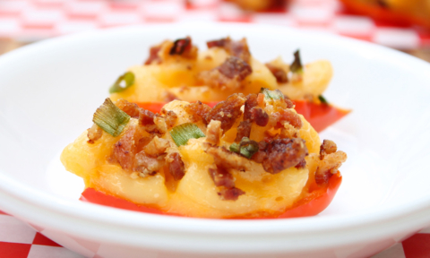 Bacon Mac and Cheese Stuffed Peppers