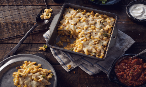 Chicken Fajita-Inspired Macaroni & Cheese