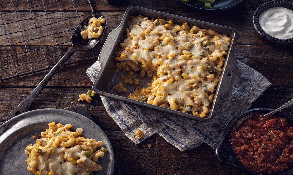 Chicken fajita macaroni and cheese