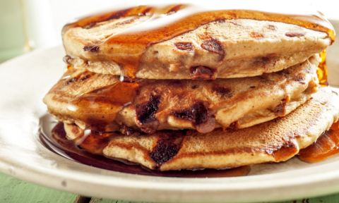 Cinnamon Chip Sweet Potato Pancakes