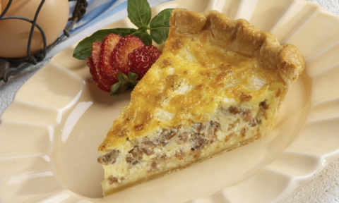 Deep Dish Pork Sausage Quiche