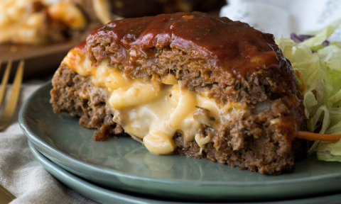 Mac and Cheese Stuffed Meatloaf