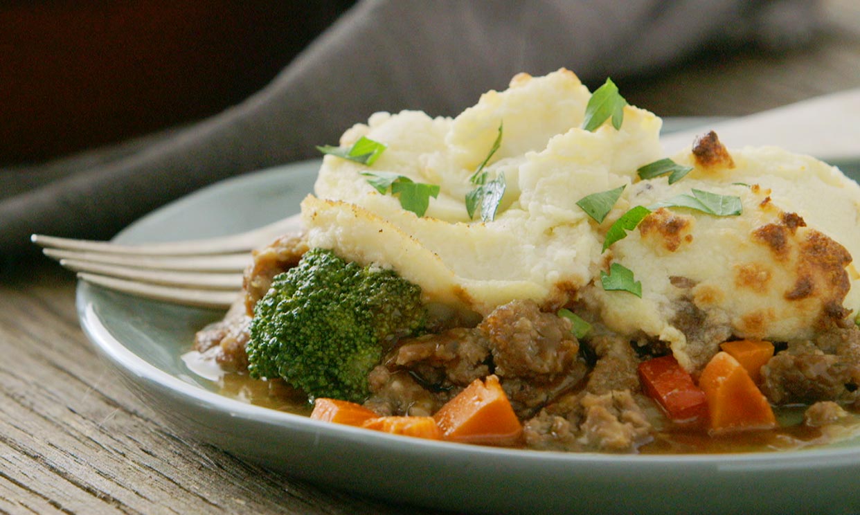 sausage shepherd's pie