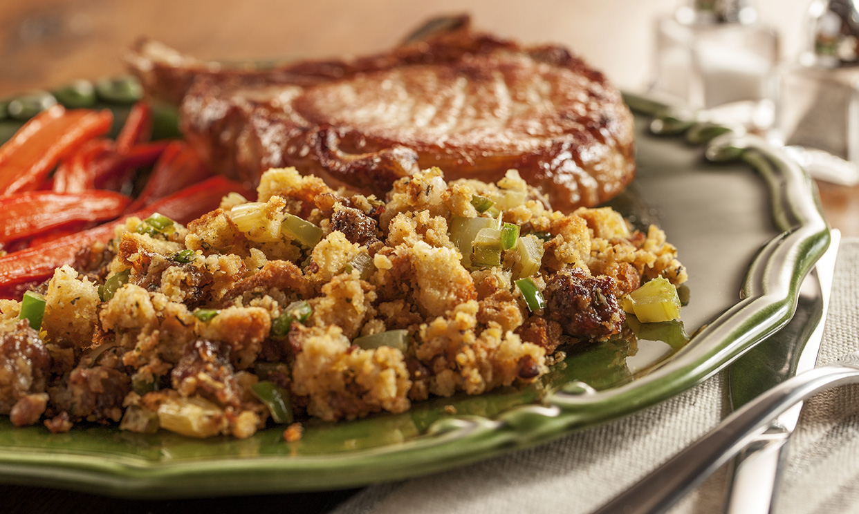 Jalapeño cornbread stuffing with sausage