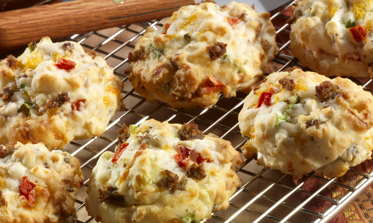 Southwest sausage drop biscuits