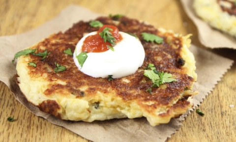 Tex Mex Mashed Potato Pancakes