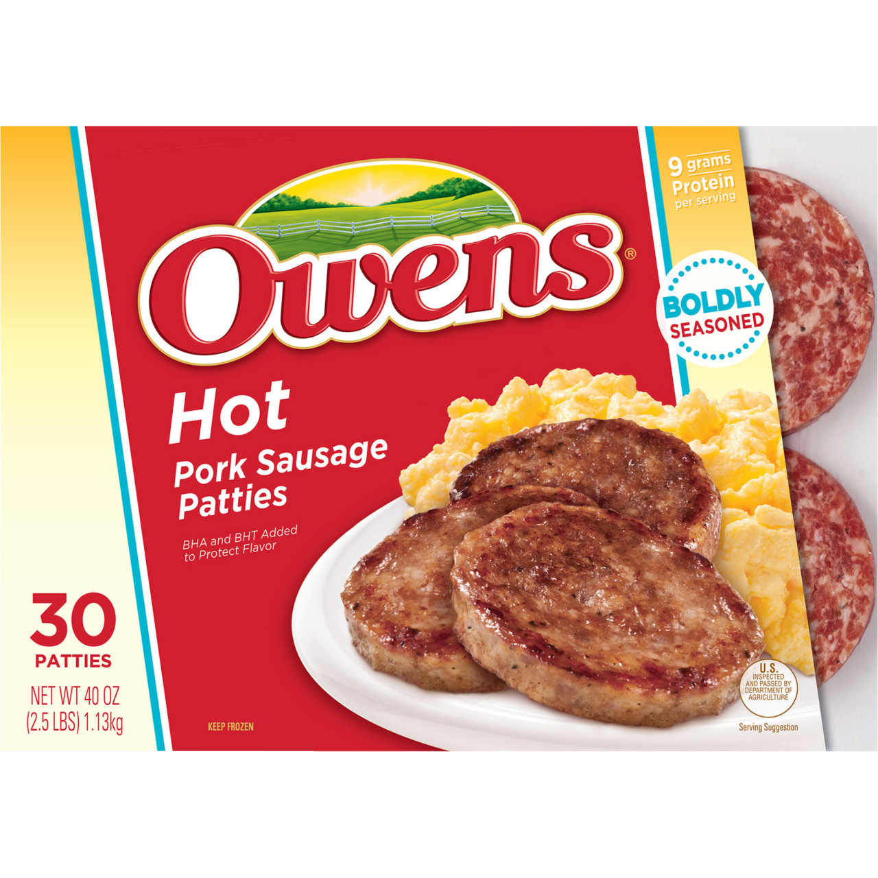 Owens Hot Pork Sausage Patties Bob Evans Farms
