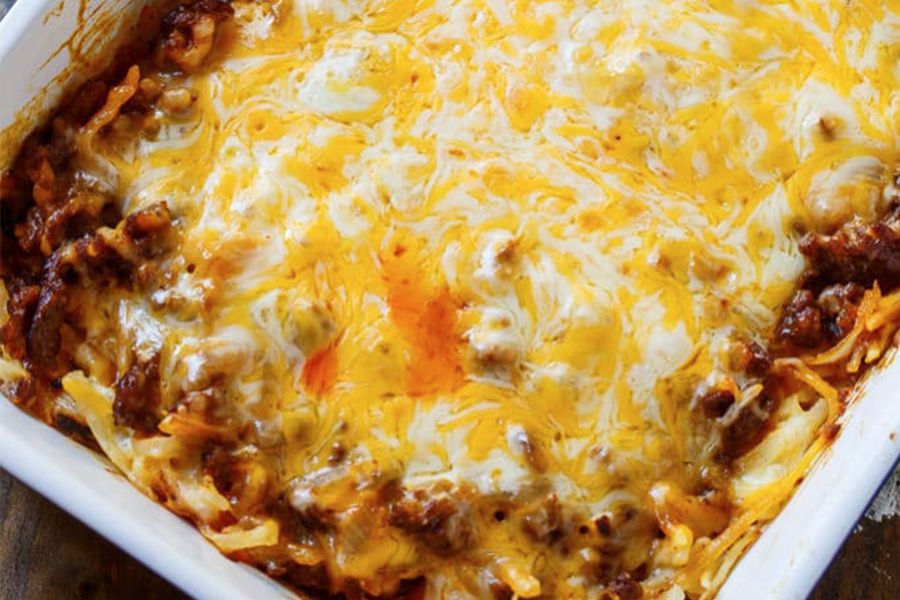 Chorizo Hash Brown Casserole