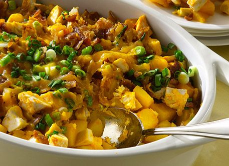 Loaded Potato Buffalo Chicken Casserole