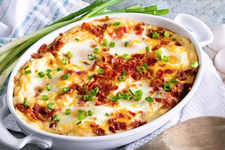 mashed potato egg casserole