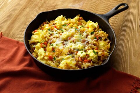 Tex-Mex Skillet with Egg Whites and Hash Browns