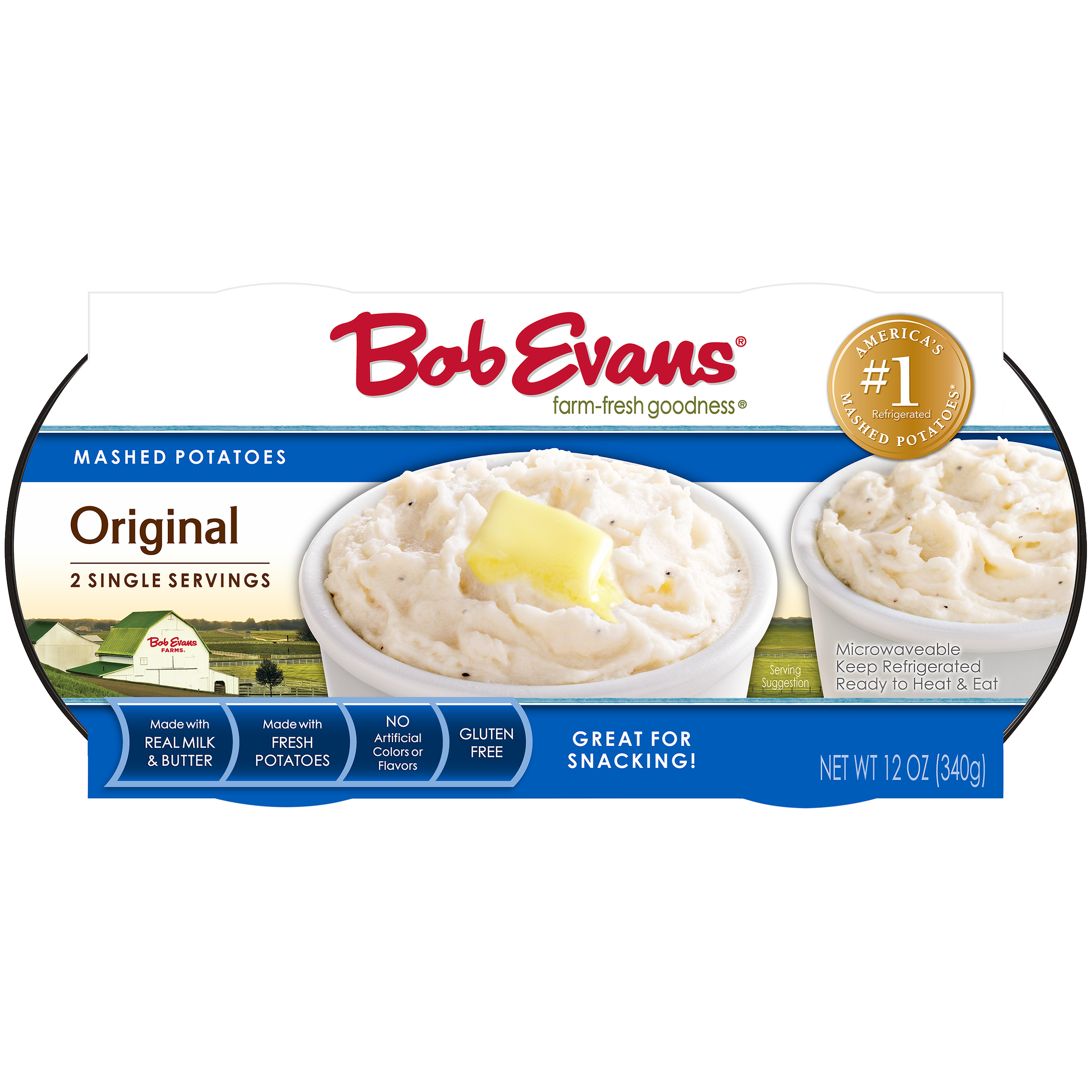 Bob Evans Original Mashed Potatoes 12 oz sleeve