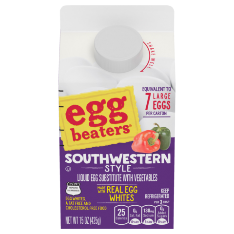 Egg Beaters Southwestern Style Liquid Egg Substitute with Vegetables – 15 Ounces