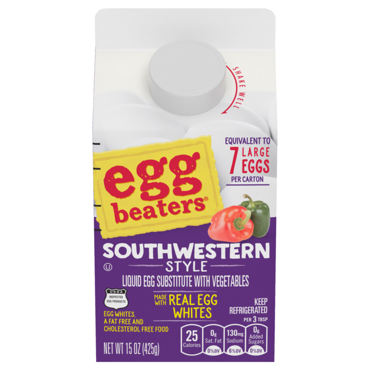 Egg Beaters Southwestern Style Liquid Egg Substitute with Vegetables – 15 Ounces