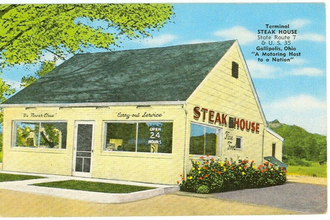 Bob Evans Company History - Illustration of steak house