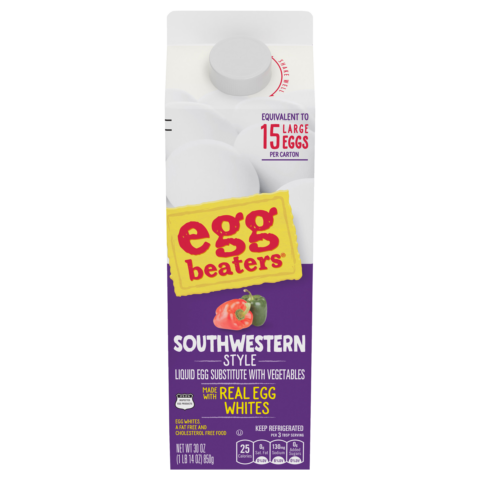 Egg Beaters Southwestern Style Liquid Egg Substitute with Vegetables – 30 Ounces