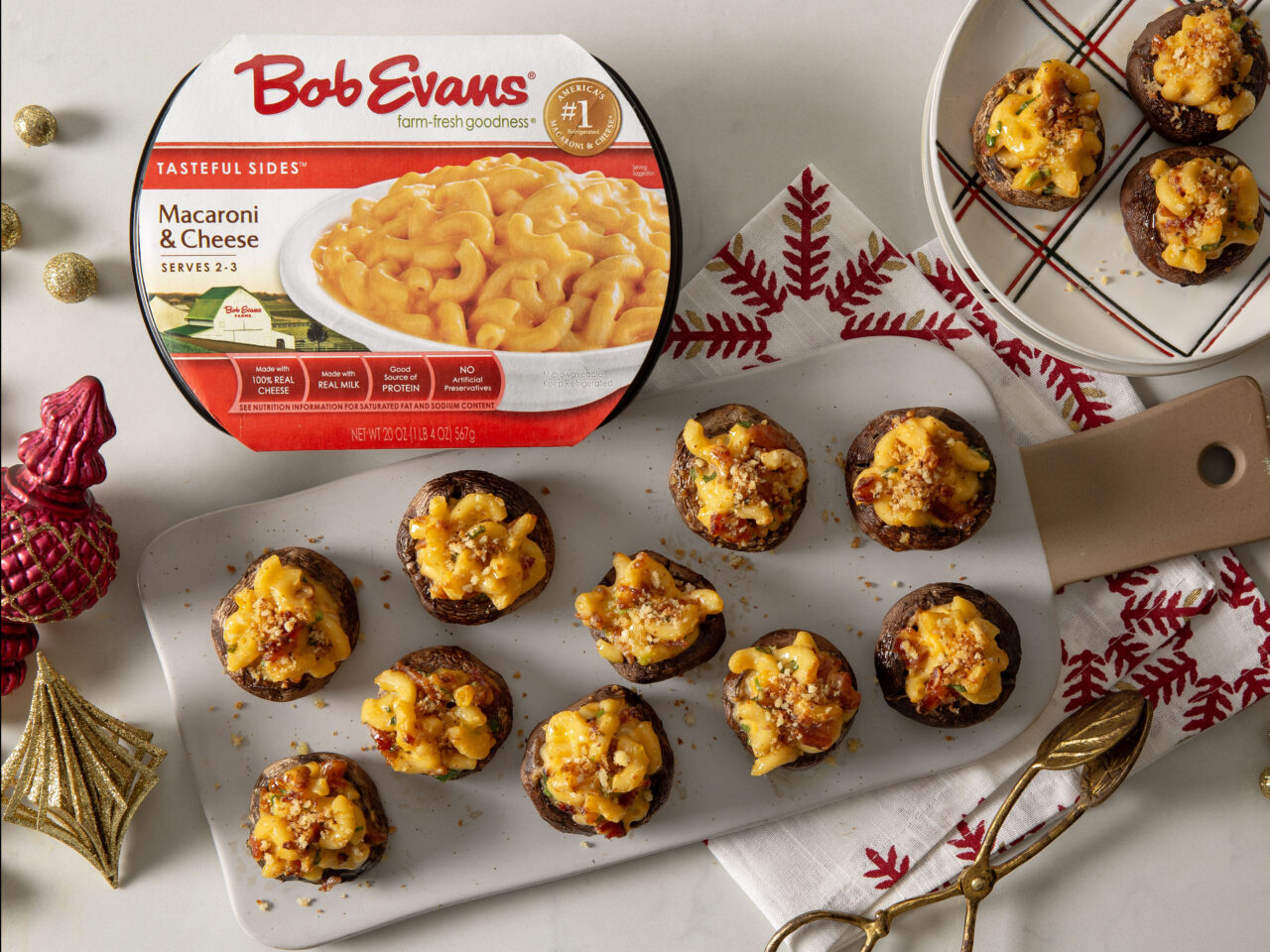 Macaroni & Cheese Stuffed Mushrooms Recipe | Bob Evans