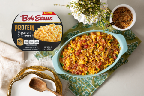Baked Macaroni & Cheese with Peas & Ham