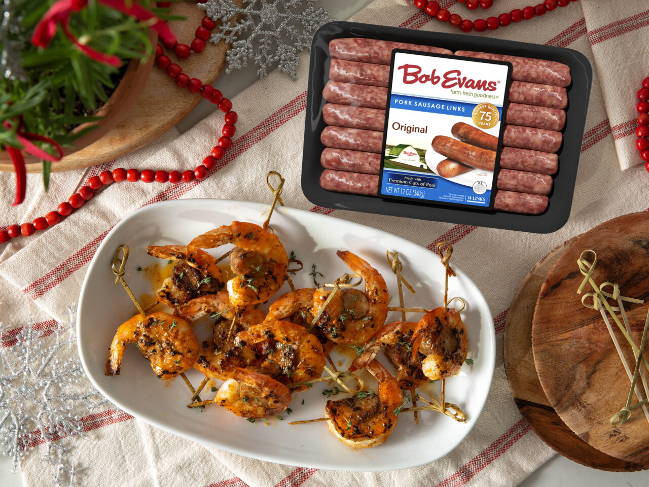 Shrimp and Sausage Skewers Recipe | Bob Evans Farms