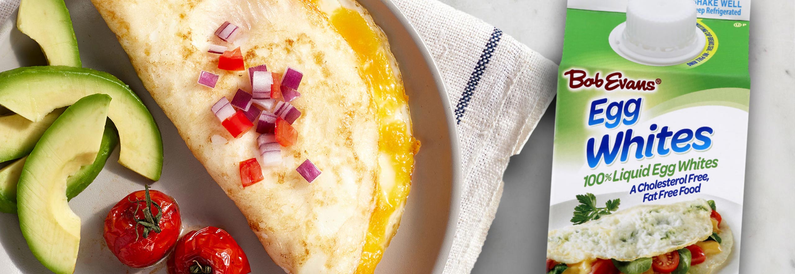 Photo of Bob Evans Egg Whites and an omelet