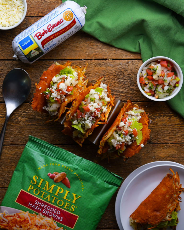 Hash Brown Breakfast Tacos Recipe | Bob Evans Farms