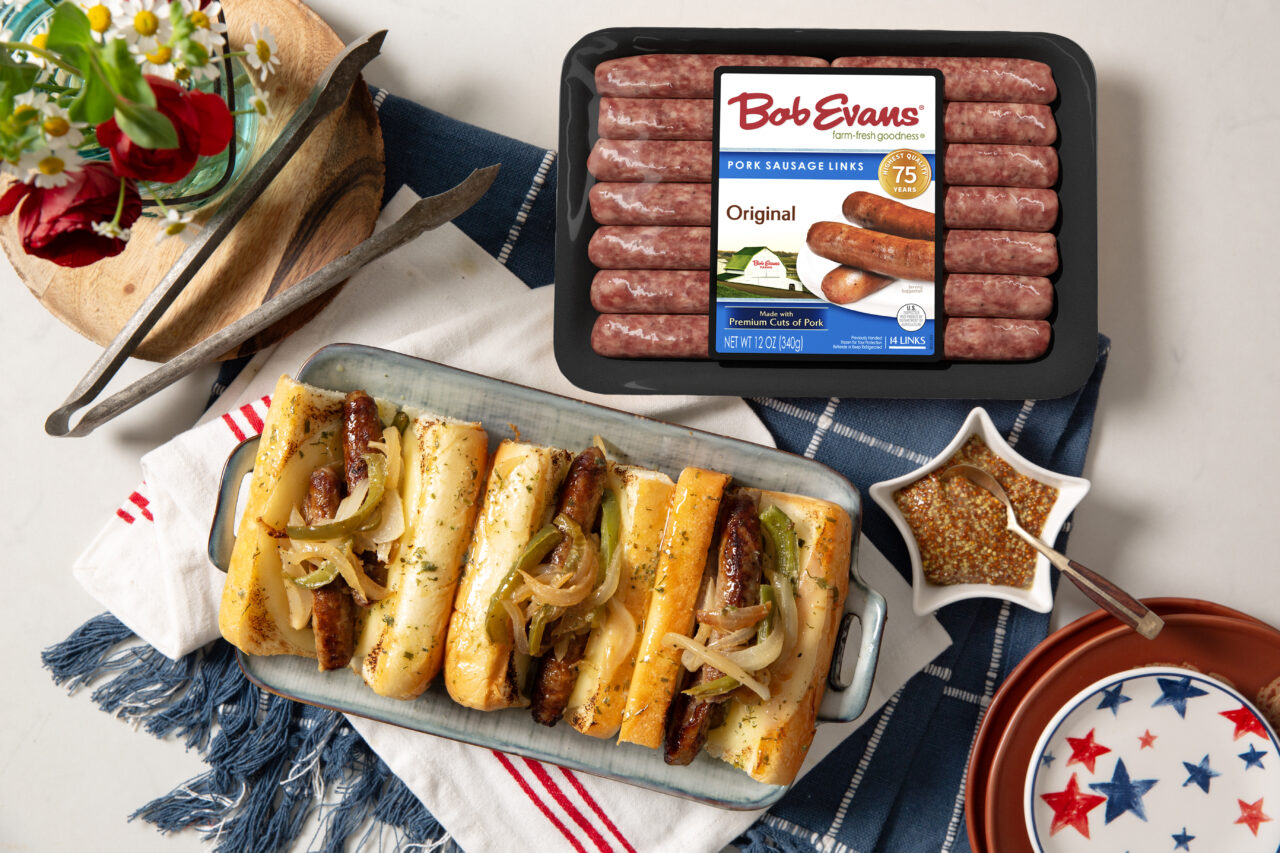 Philly Cheesesteak Sausage Dogs Recipe | Bob Evans Farms