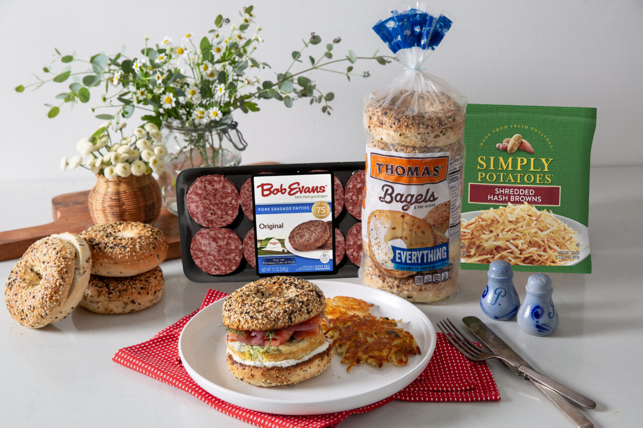 Ultimate Bagel Breakfast Sandwich Recipe | Bob Evans