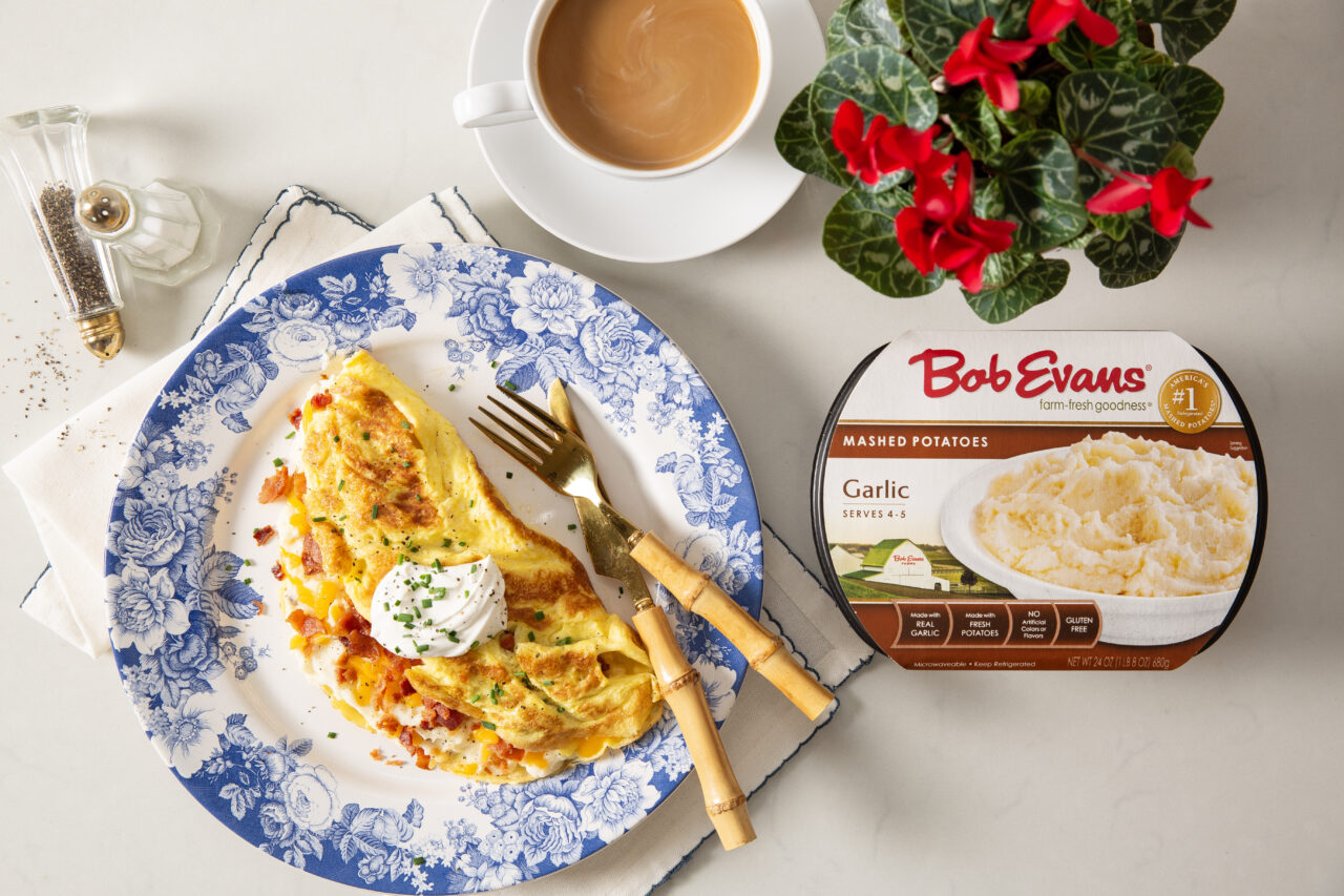 Garlic Mashed Potato and Bacon Omelet | Bob Evans