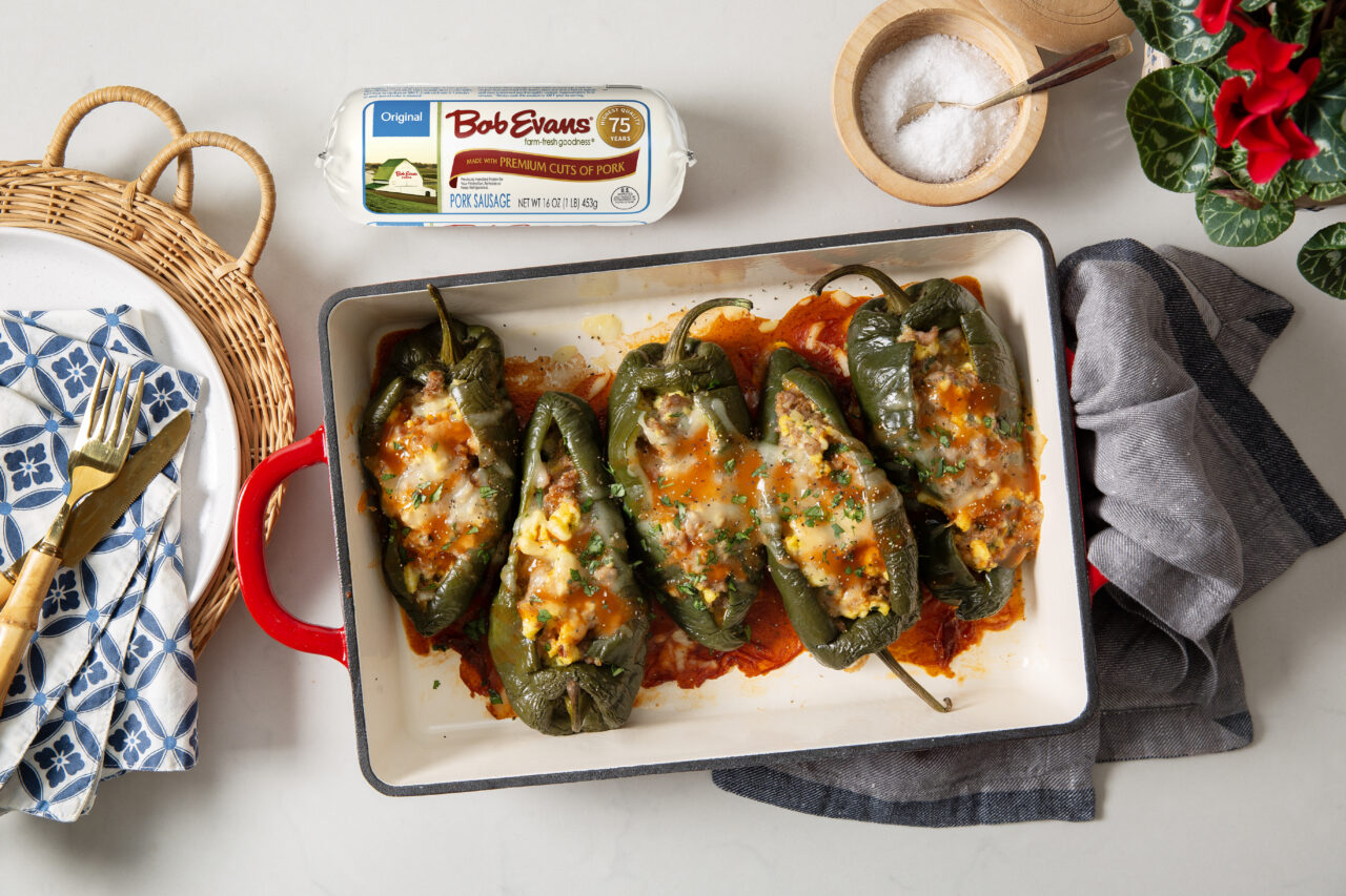 Egg and Sausage Stuffed Poblano Peppers | Bob Evans