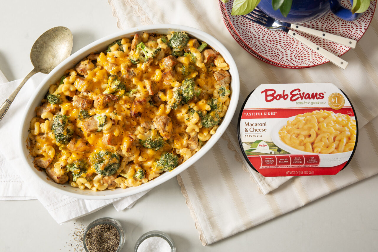 Pork and Macaroni & Cheese Bake