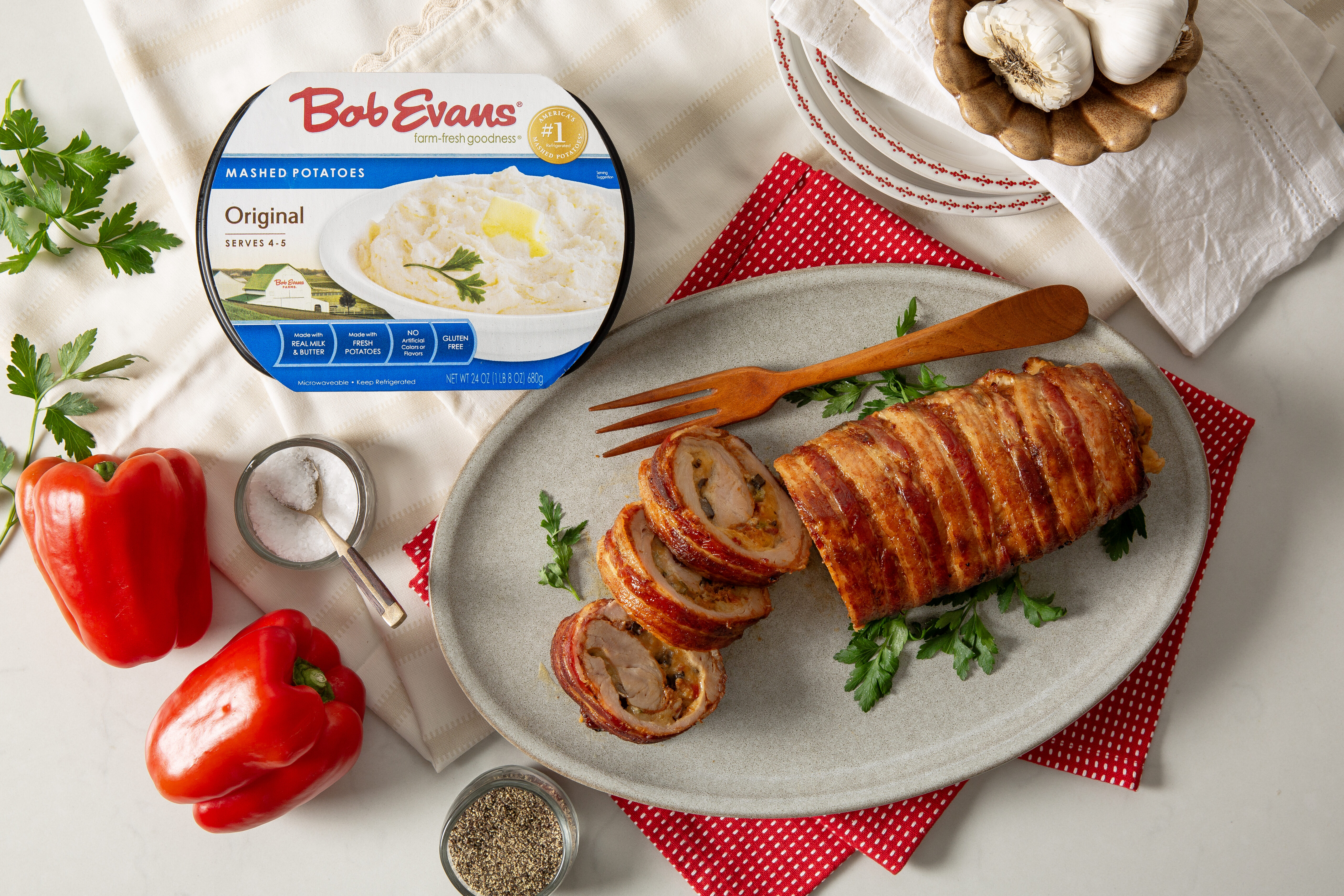 Potato Stuffed Pork Loin