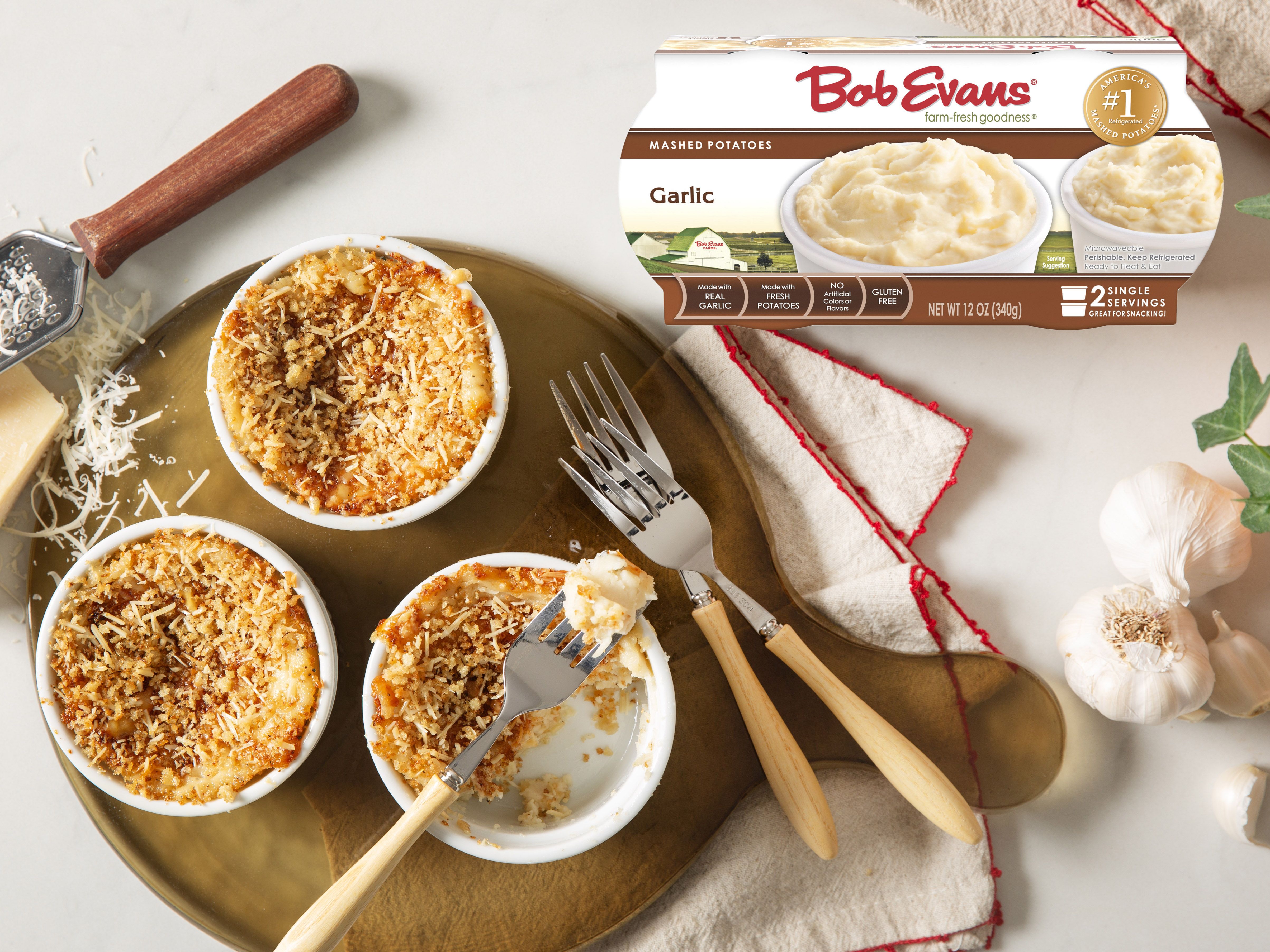Garlic Mashed Potato Gratin