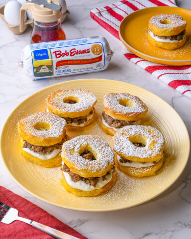 Sausage French Toast Donut Sandwich