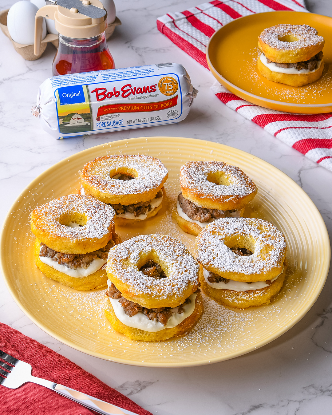 sausage french toast donut