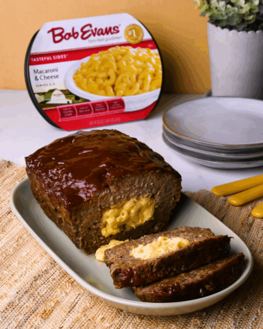 Macaroni & Cheese Stuffed Meatloaf