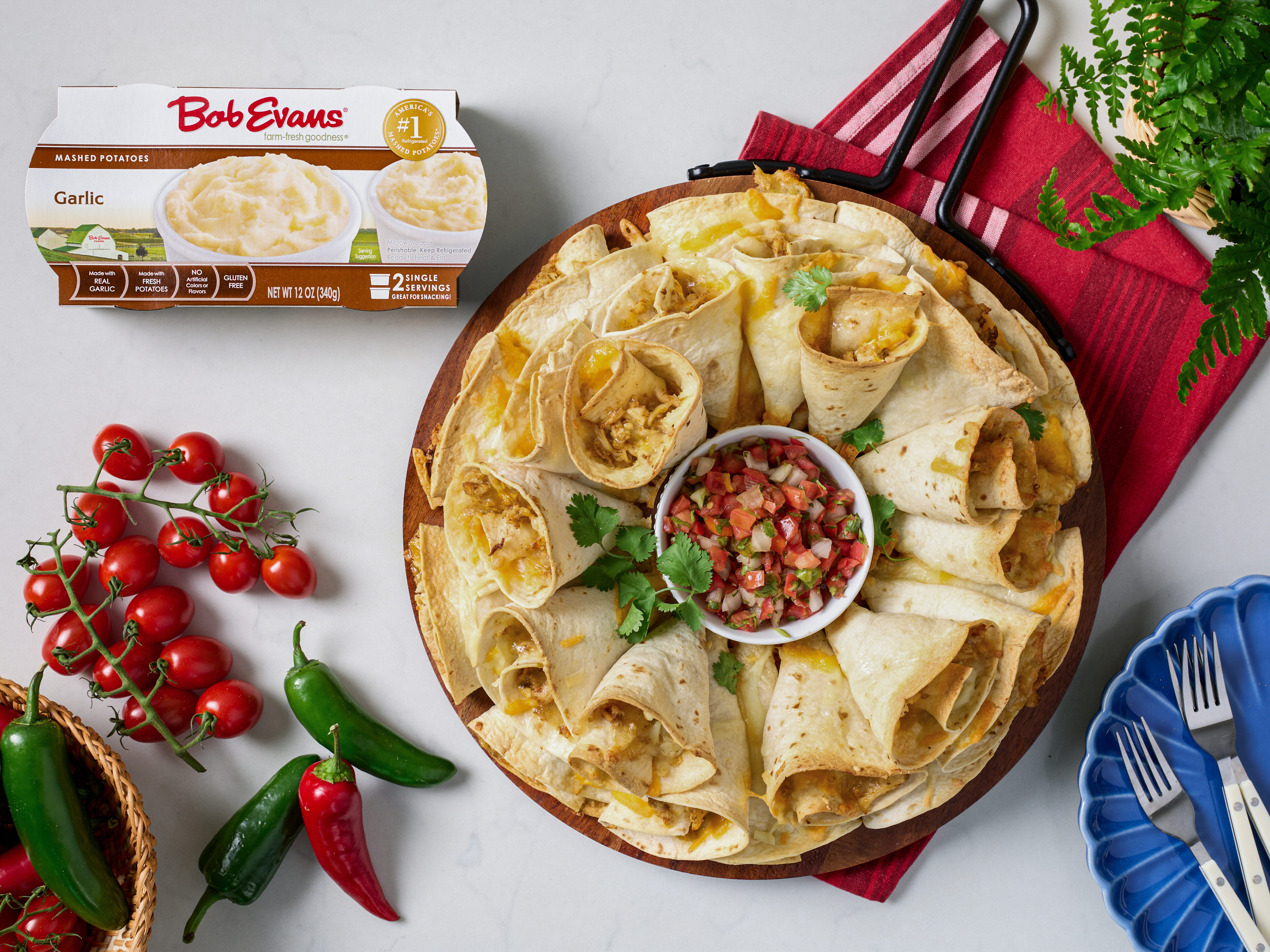 Pull apart quesadilla cones