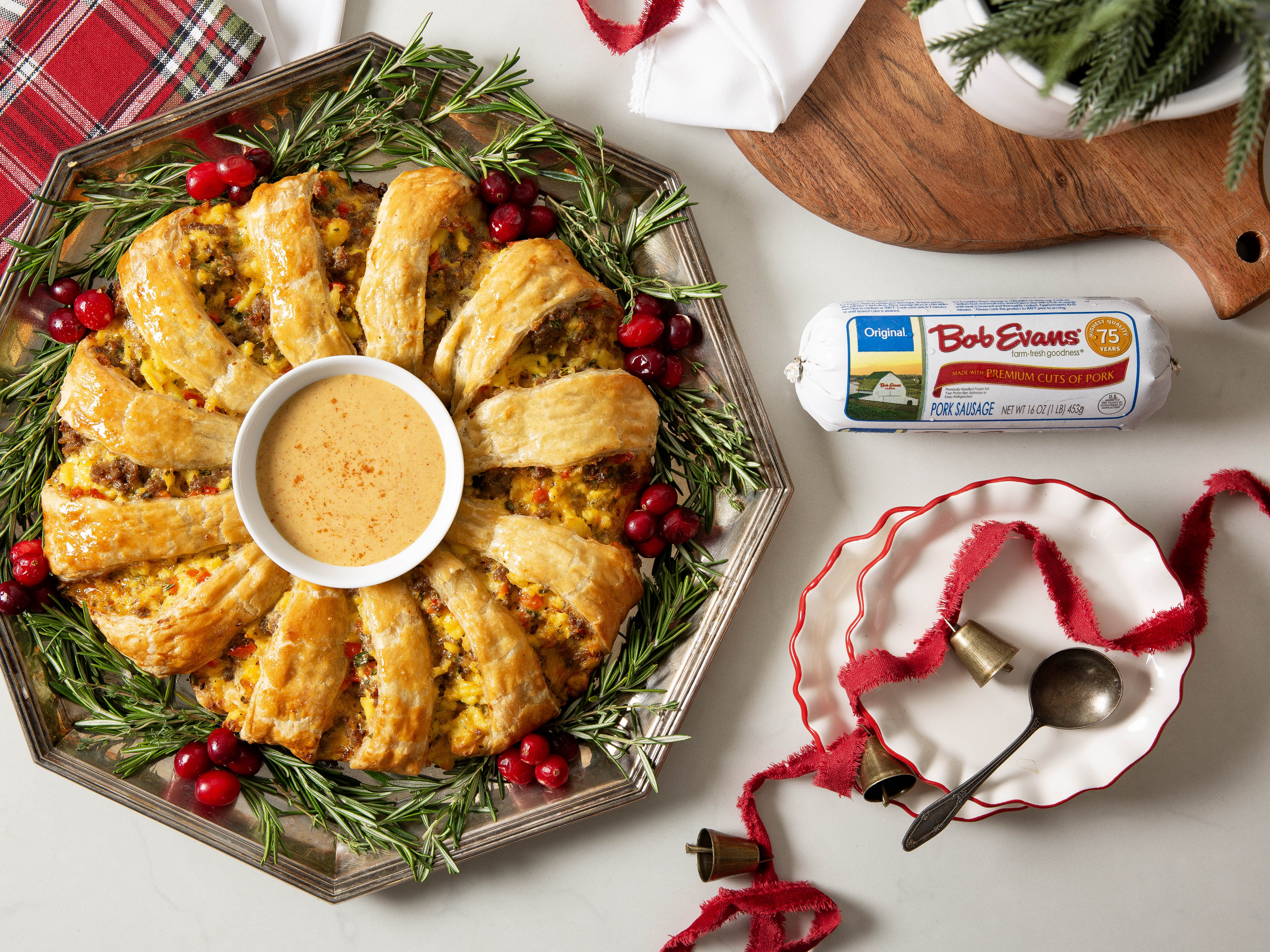 Pastry Sausage Wreath
